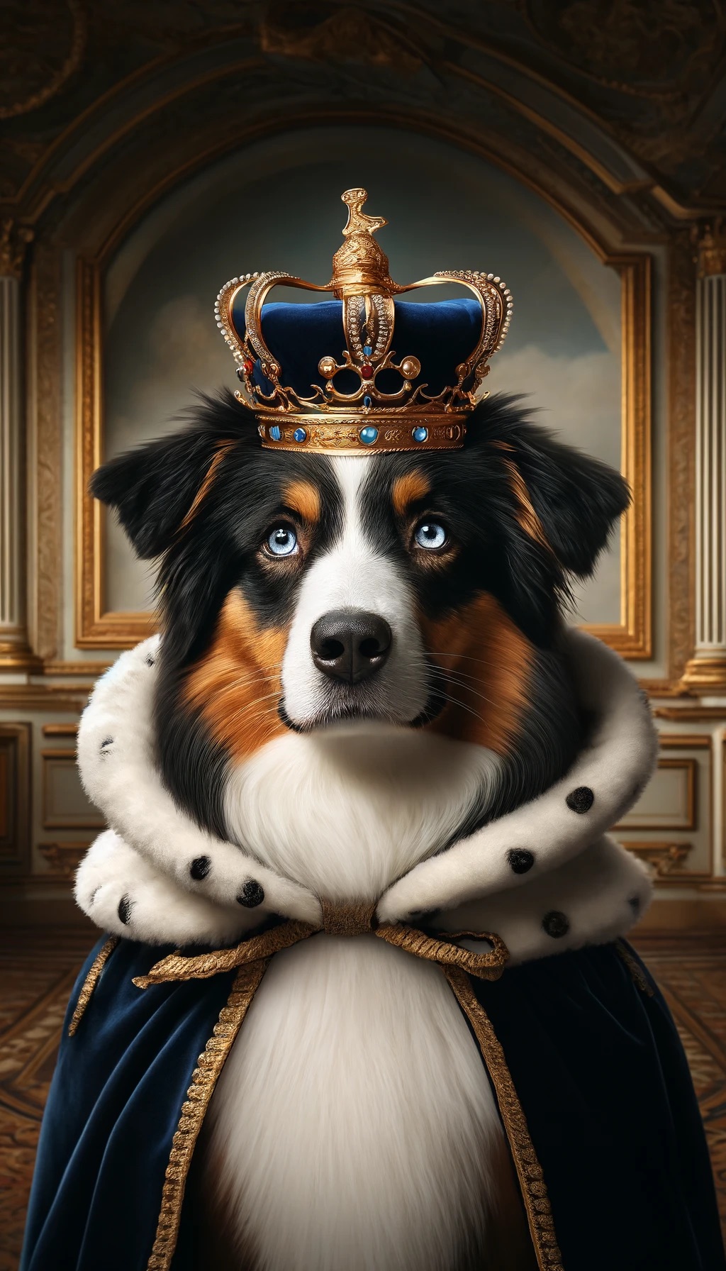 Royal portrait of a dog